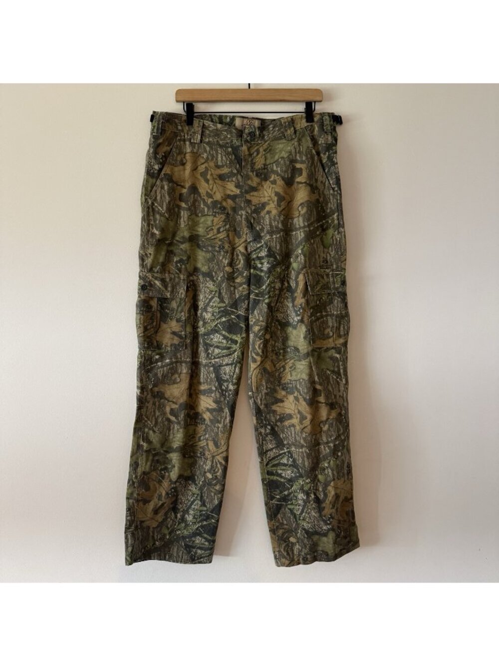 No Trace By Dan River Mens Sz L 36X31 Cargo Hunting Pants Mossy Oak Camo Print